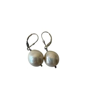 Freshwater Pearls 10mm White EARRINGS 925 Sterling‎ Quiet Luxury Glam Elegant